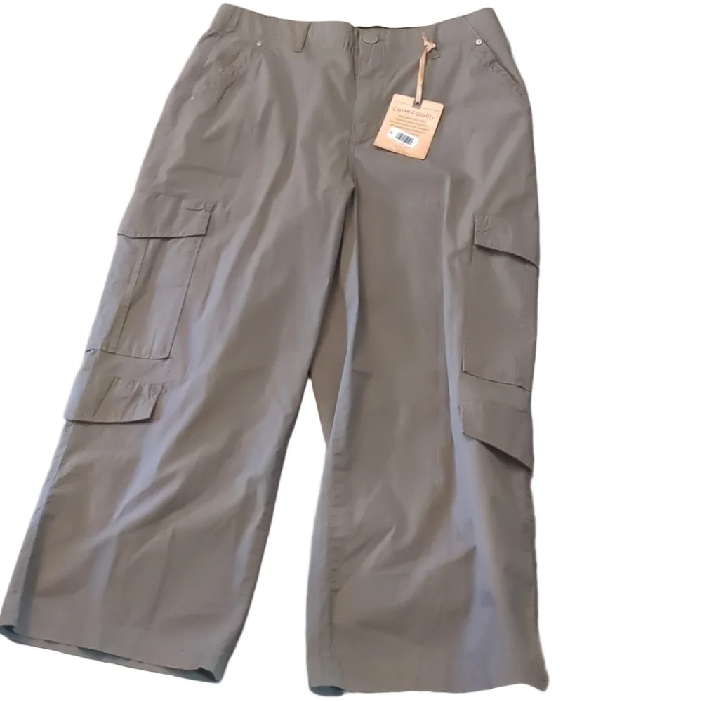 Democracy ab technology skyrise poplin green cargo pants size 16 - Picture 2 of 8